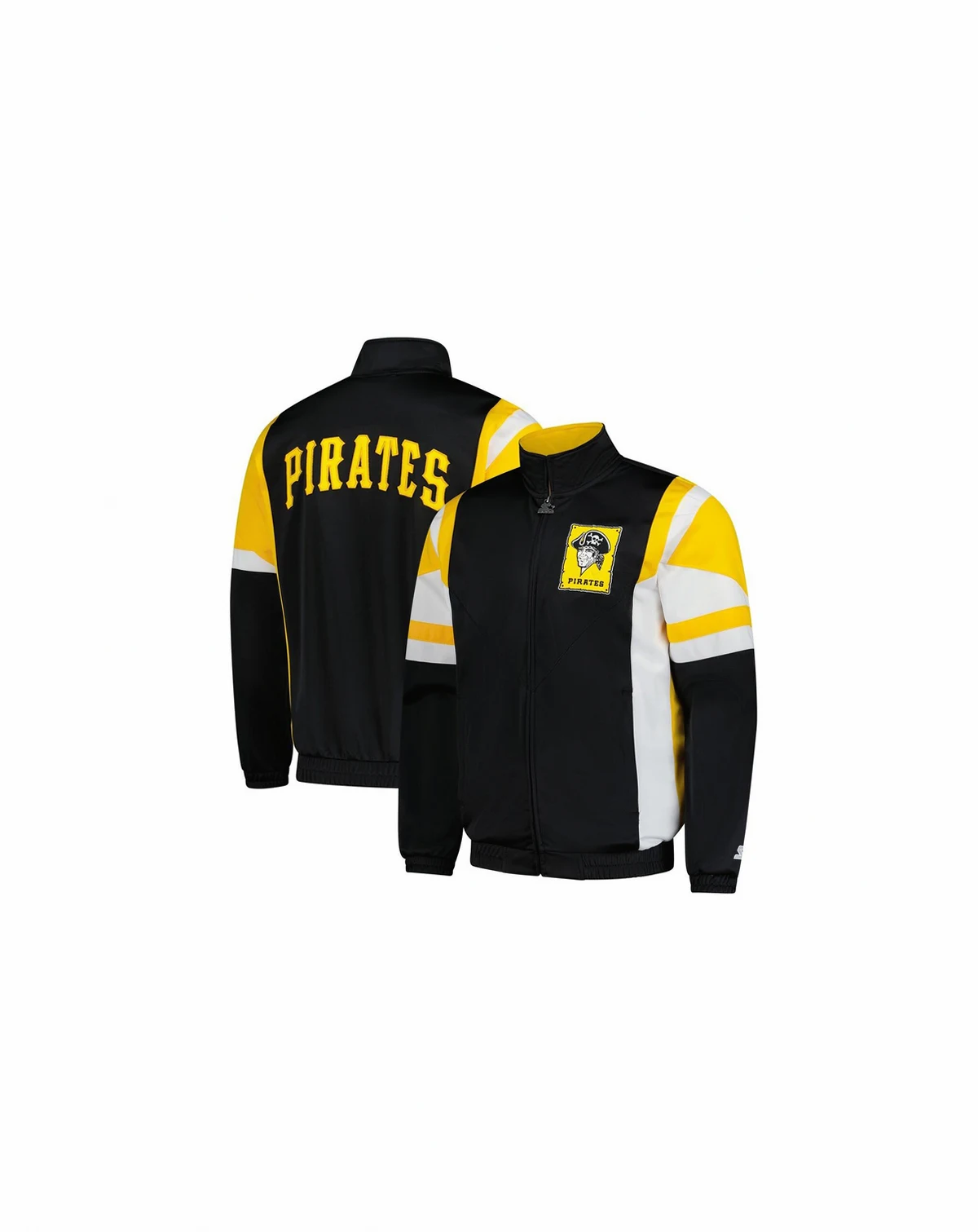 Men's Black/Gold Pittsburgh Pirates Contender Tricot Full-Zip Track Jacket