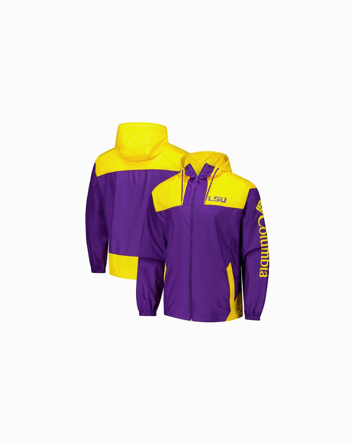 Men's Purple LSU Tigers Flash Challenger II Omni-Shade Full-Zip Windbreaker Jacket