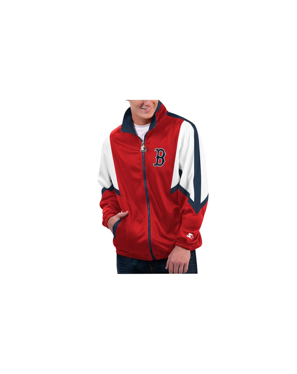 Men's Red Boston Red Sox Lead Runner Full-Zip Jacket