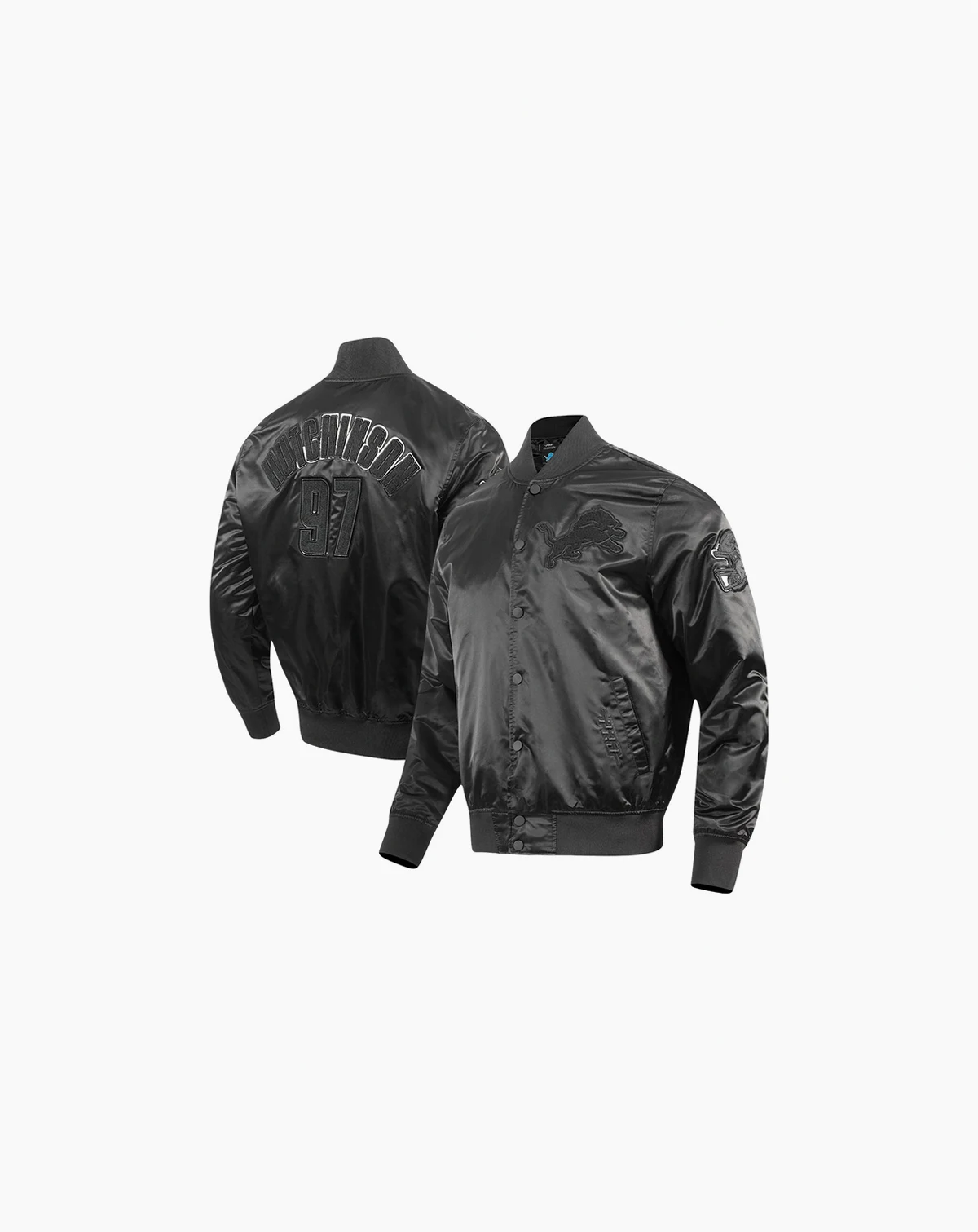 Men's Aidan Hutchinson Black Detroit Lions Player Full-Snap Jacket