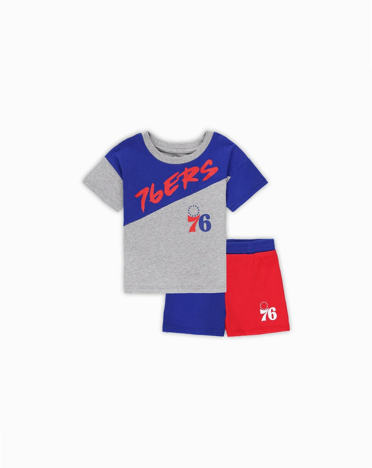 Toddler Boys and Girls Royal, Gray Philadelphia 76ers Super Star T-shirt and Shorts Set
