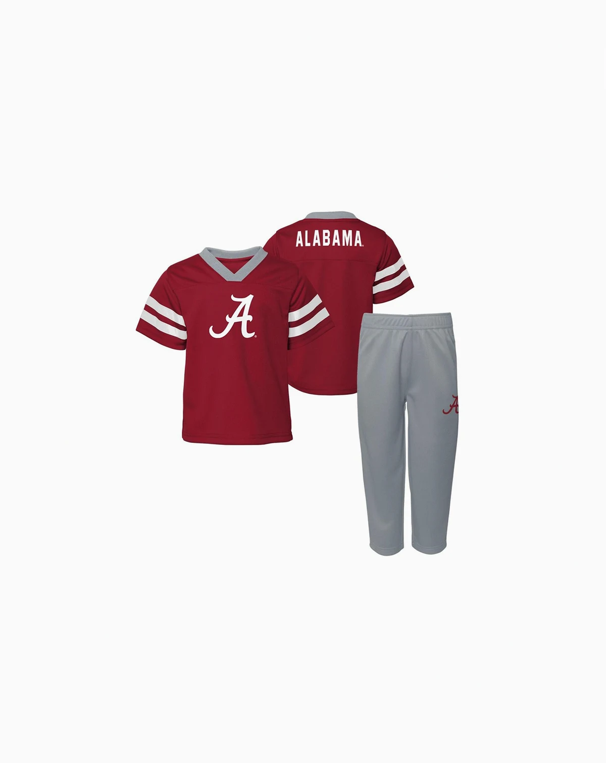 Toddler 2-Piece Crimson/Gray Alabama Crimson Tide Red Zone Two-Piece V-Neck Top and Pants Set