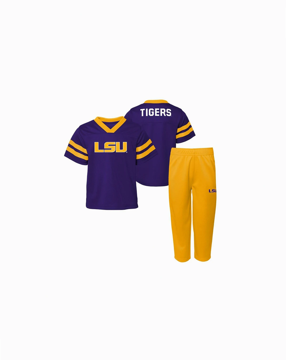Toddler 2-Piece Purple/Gold LSU Tigers Red Zone Two-Piece V-Neck Top and Pants Set