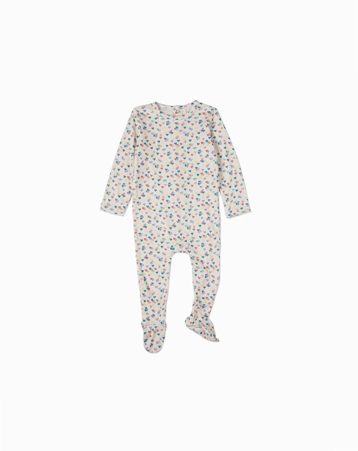 Baby and Toddler Girls "Candied Hearts" Pointelle Footie