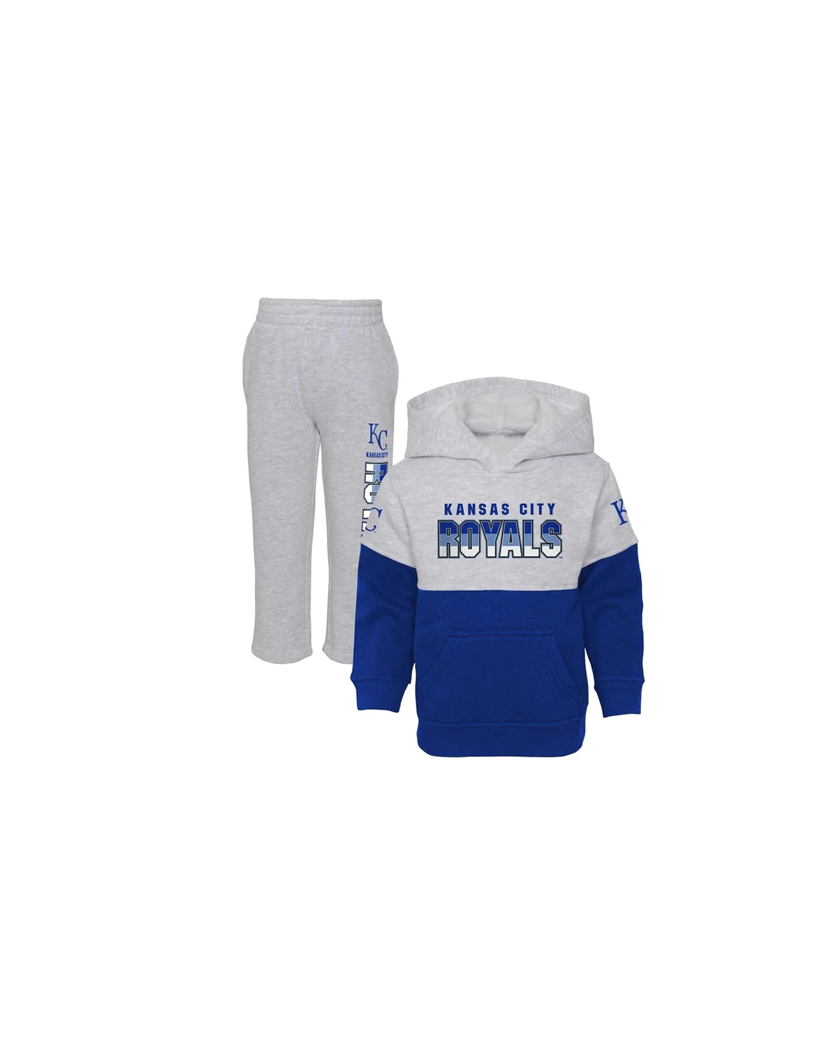Toddler Boys and Girls Royal, Heather Gray Kansas City Royals Two-Piece Playmaker Set