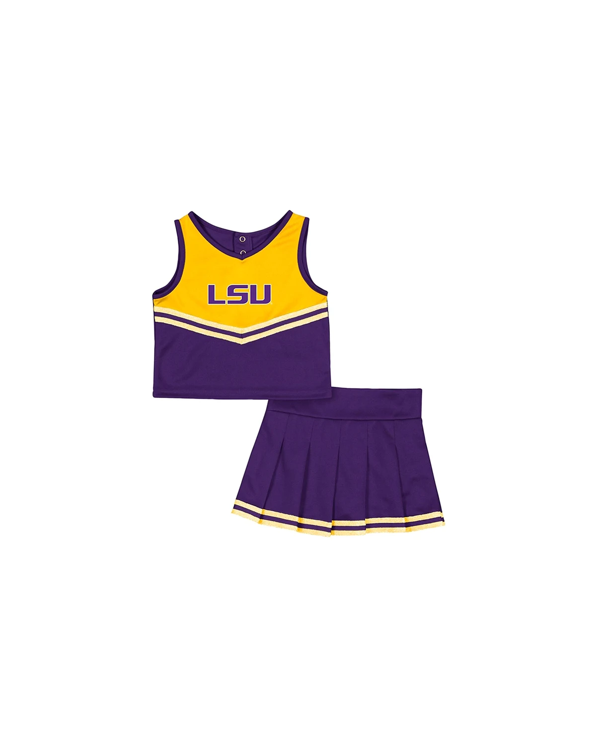 Girls Toddler Purple LSU Tigers Time For Recess Cheer Top and Skirt Set