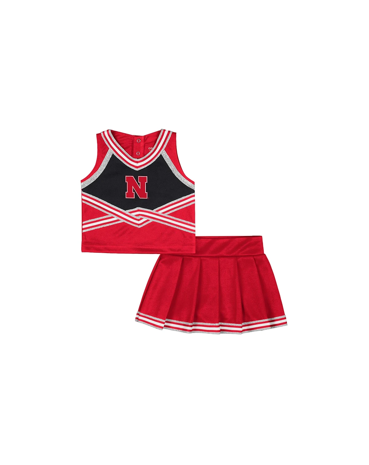 Girls Toddler 2-Piece Scarlet Nebraska Huskers Lollipop Park Cheer Set