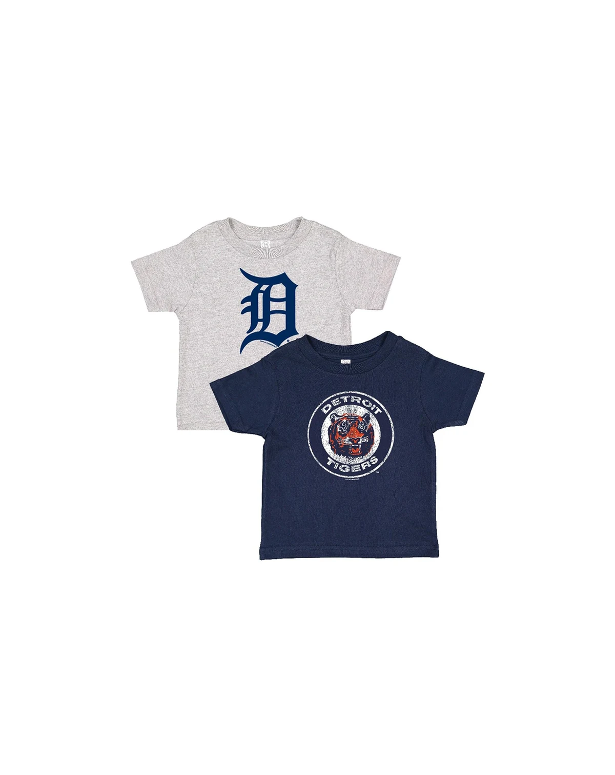 Toddler 2-Pack Navy/Heather Gray Detroit Tigers Cooperstown Collection T-Shirt Set