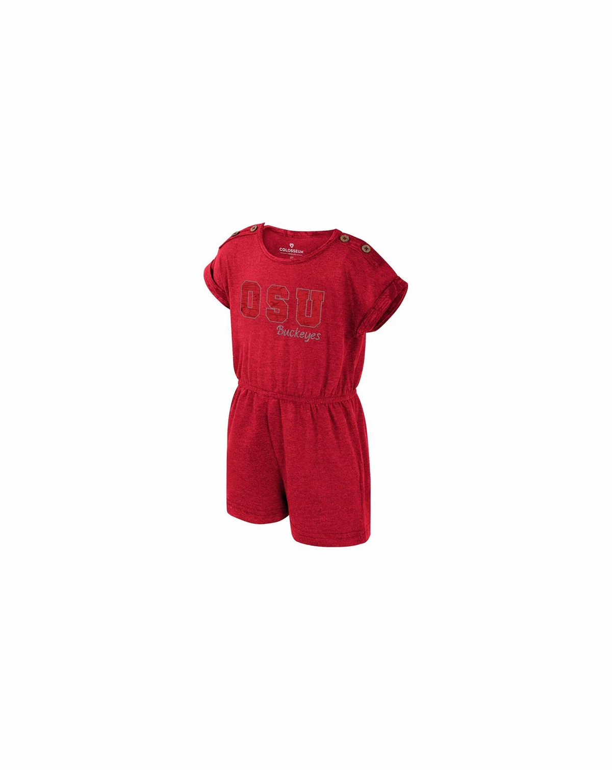 Girls Toddler Scarlet Ohio State Buckeyes Cinder Romper