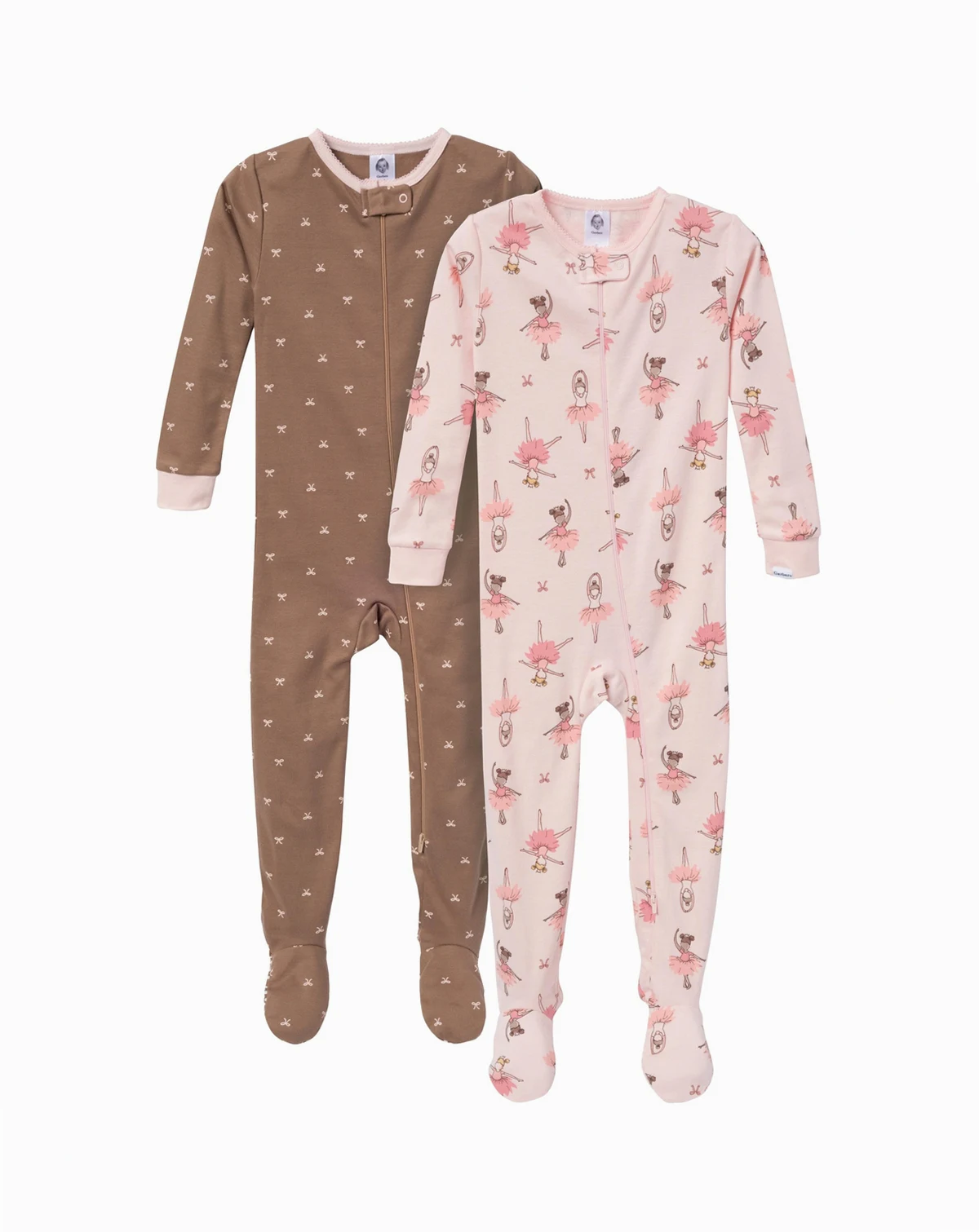 Baby Girls Baby Snug Fit Footed Pajamas, 2-Pack, Ballerinas