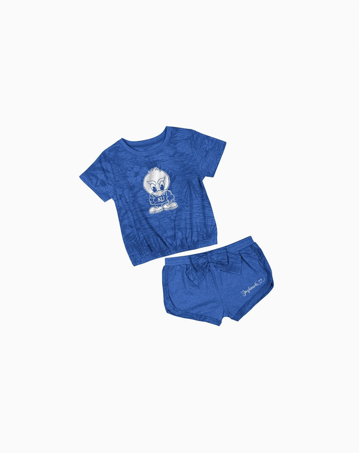 Toddler 2-Piece Royal Kansas Jayhawks Fern T-Shirt and Shorts Set