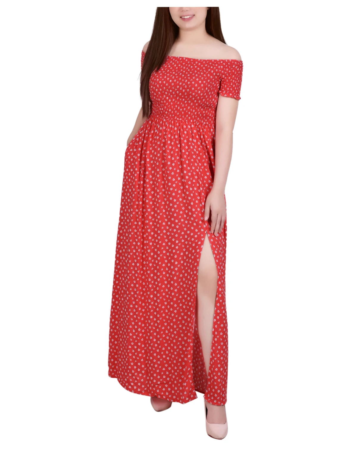 Women's Smocked Bodice Maxi Dress
