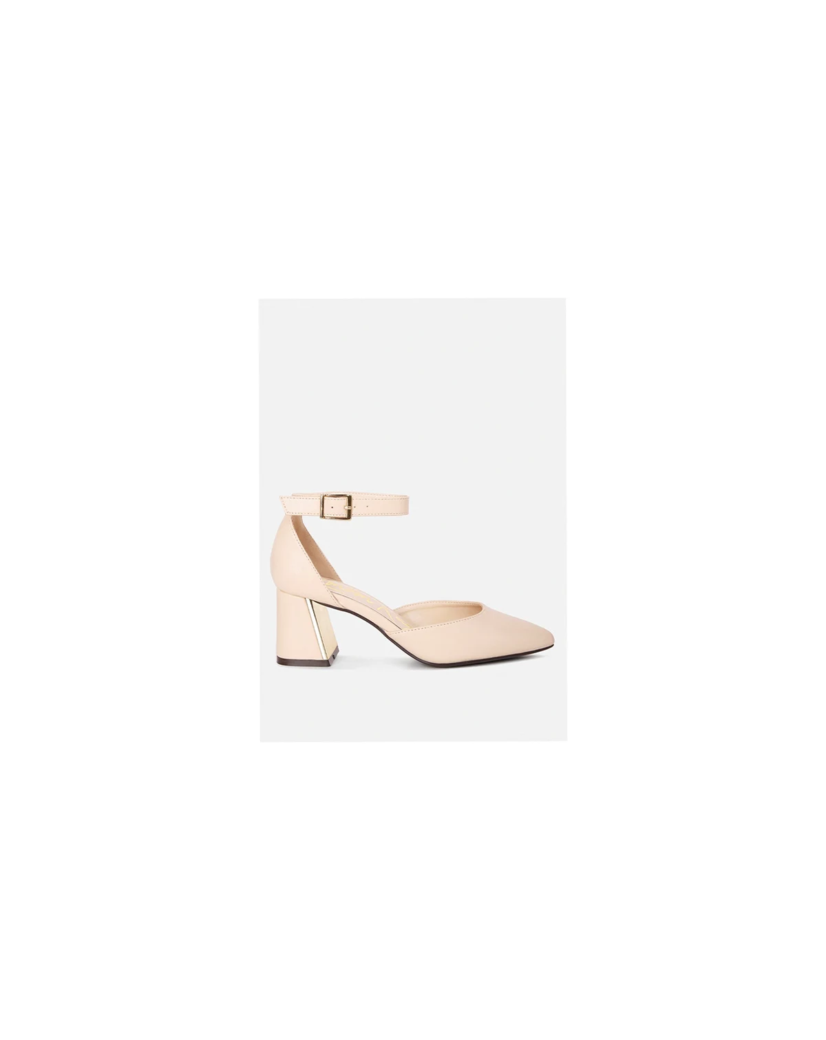 Womens Myla Faux Leather Metallic Sling Heeled Sandals