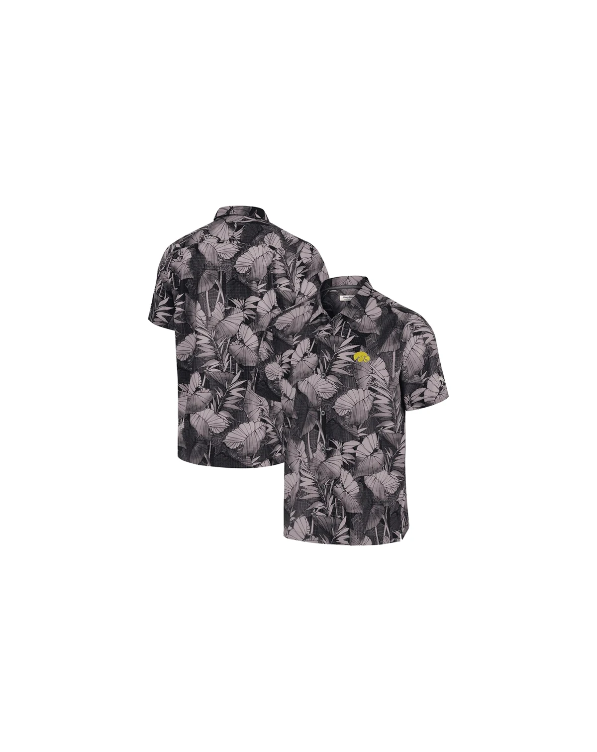 Men's Black Iowa Hawkeyes Coast Nuevo Fronds Button-Up Shirt