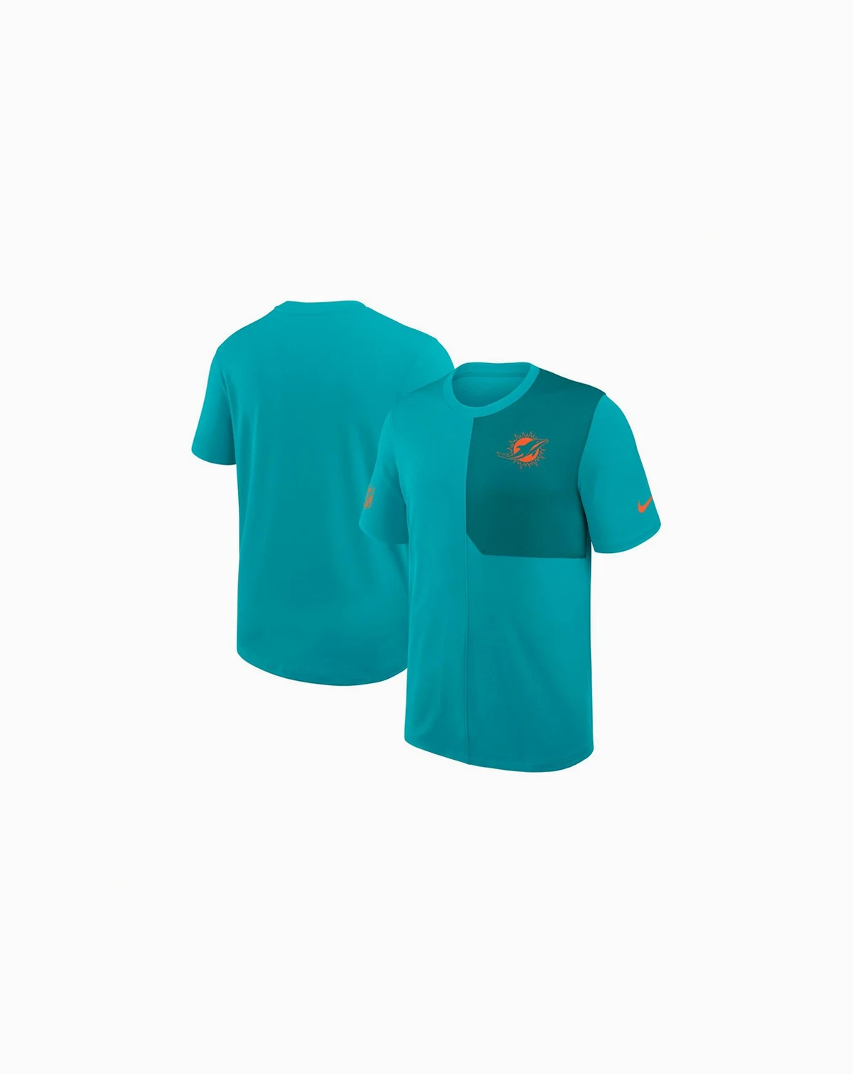 Men's Aqua Miami Dolphins Sideline UV Performance Coach Shirt