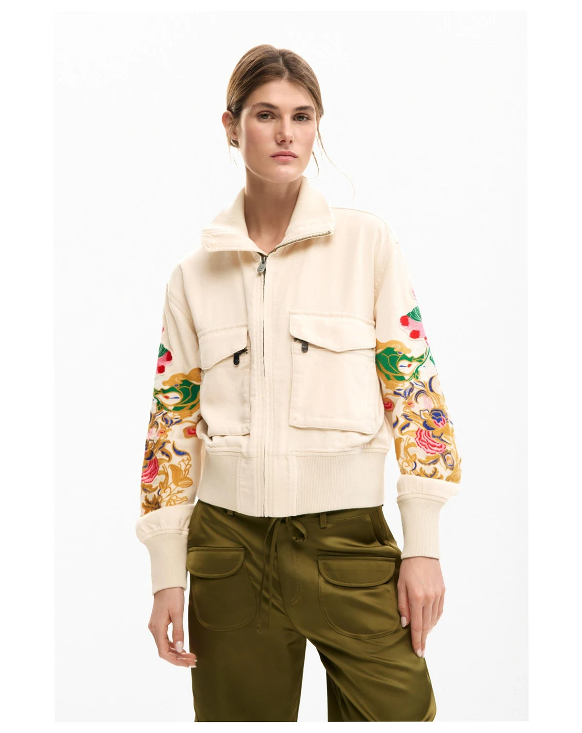 Women's Floral patch jacket