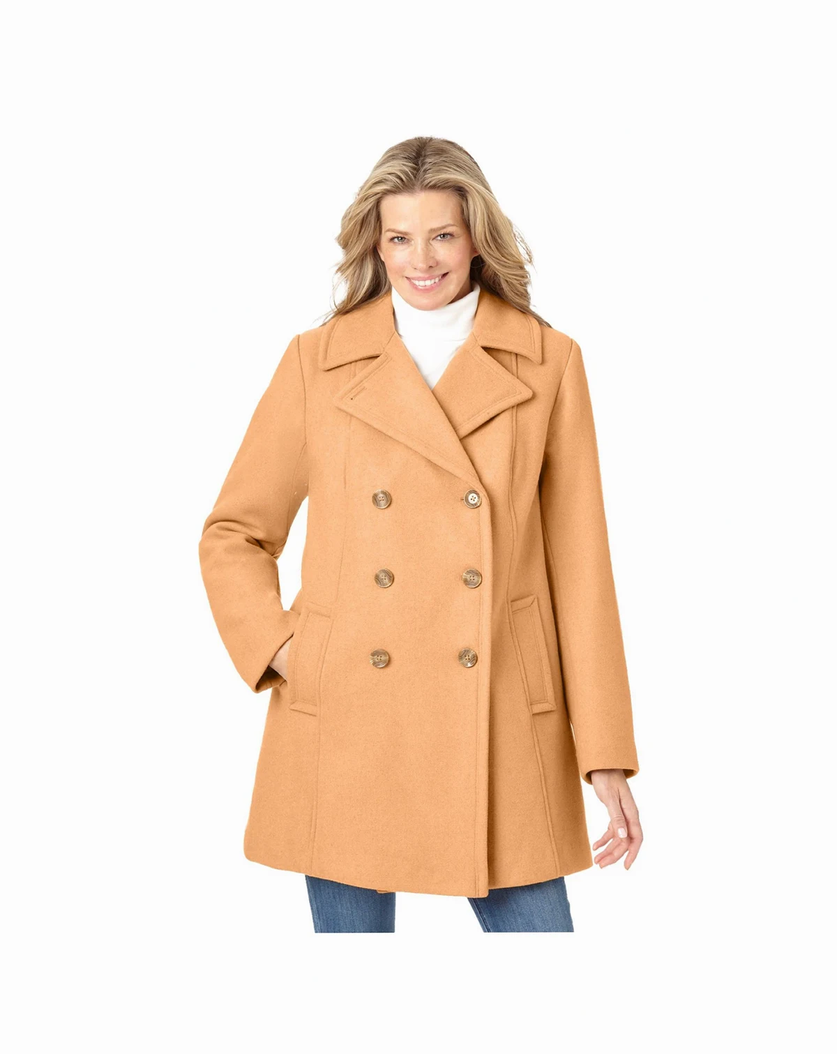 Women's Within Wool-Blend Double-Breasted Peacoat