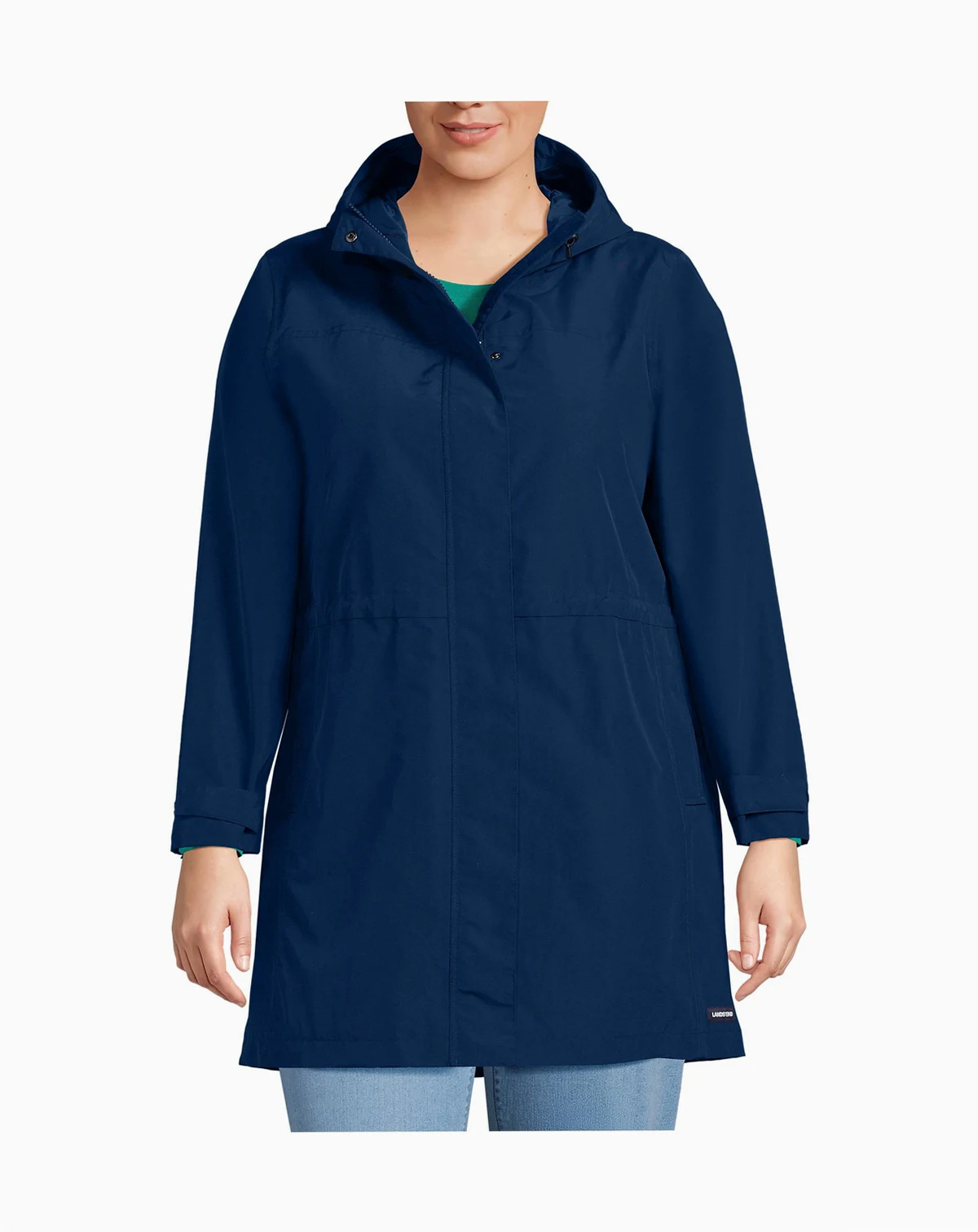 Plus Size Squall Hooded Waterproof Raincoat