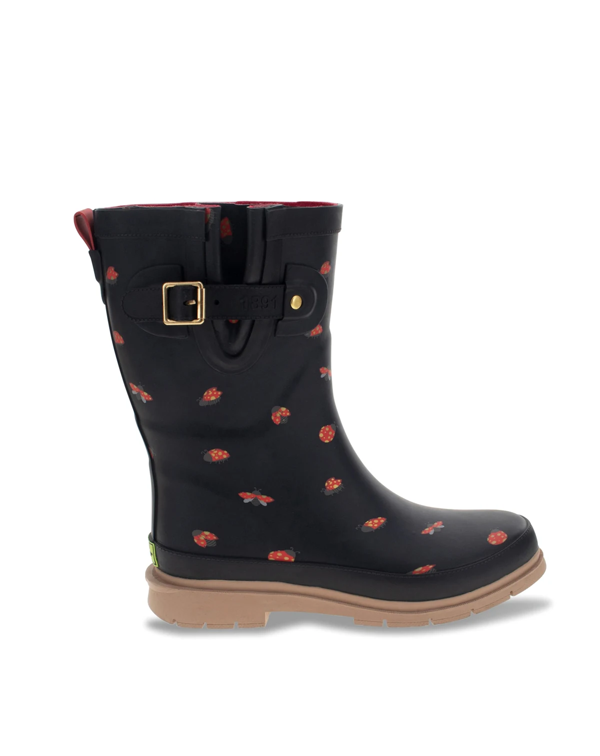 Women's Lucky Ladybug Mid Rain Boot
