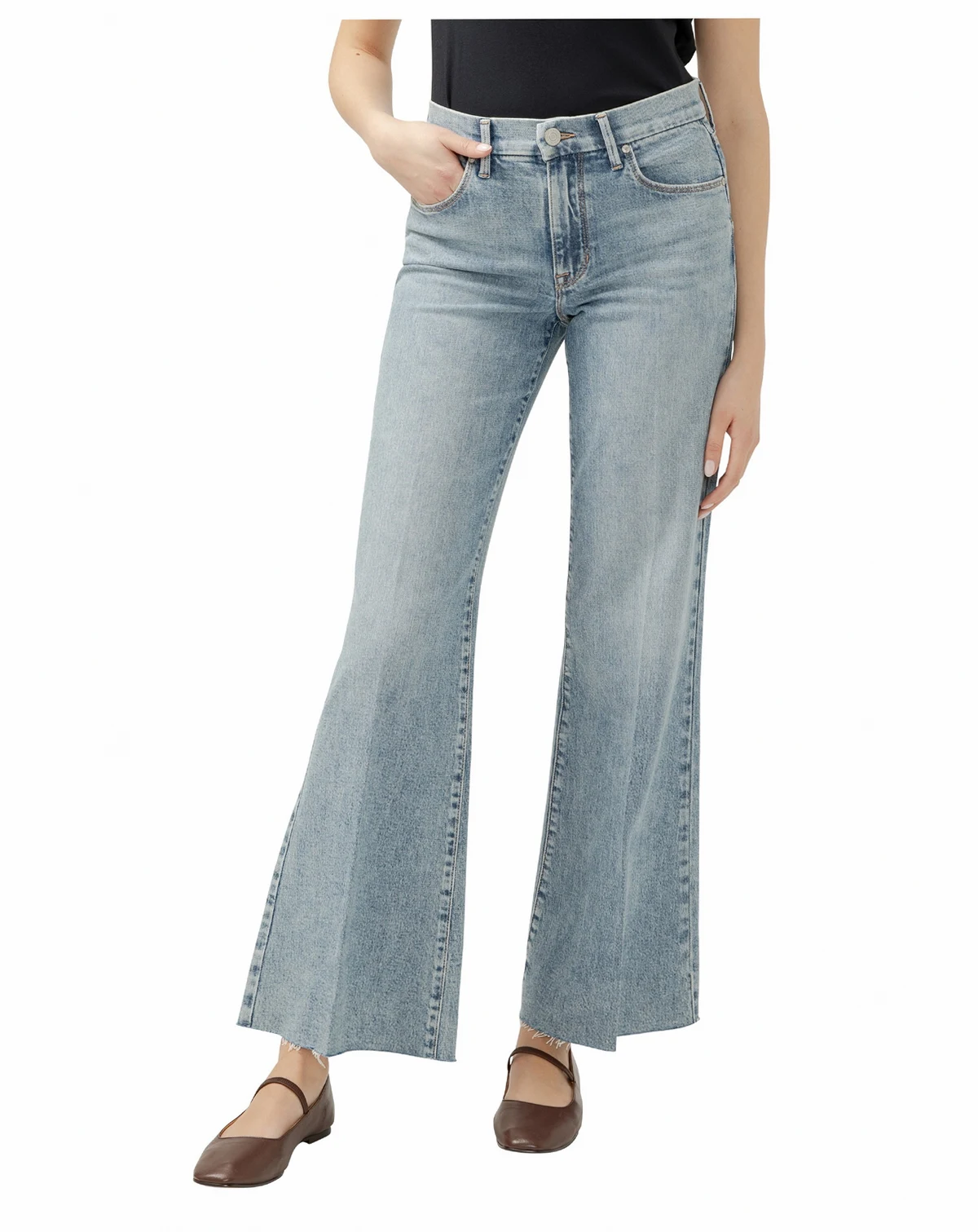 70s Women's High Rise Wide Leg Jeans