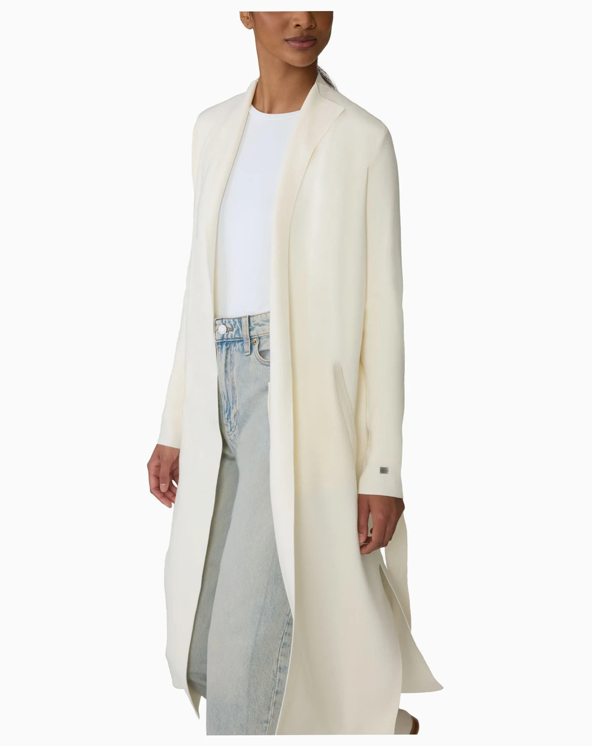 Womens ALICIANA Mid-Thigh-Length Sustainable Coatigan With Belt