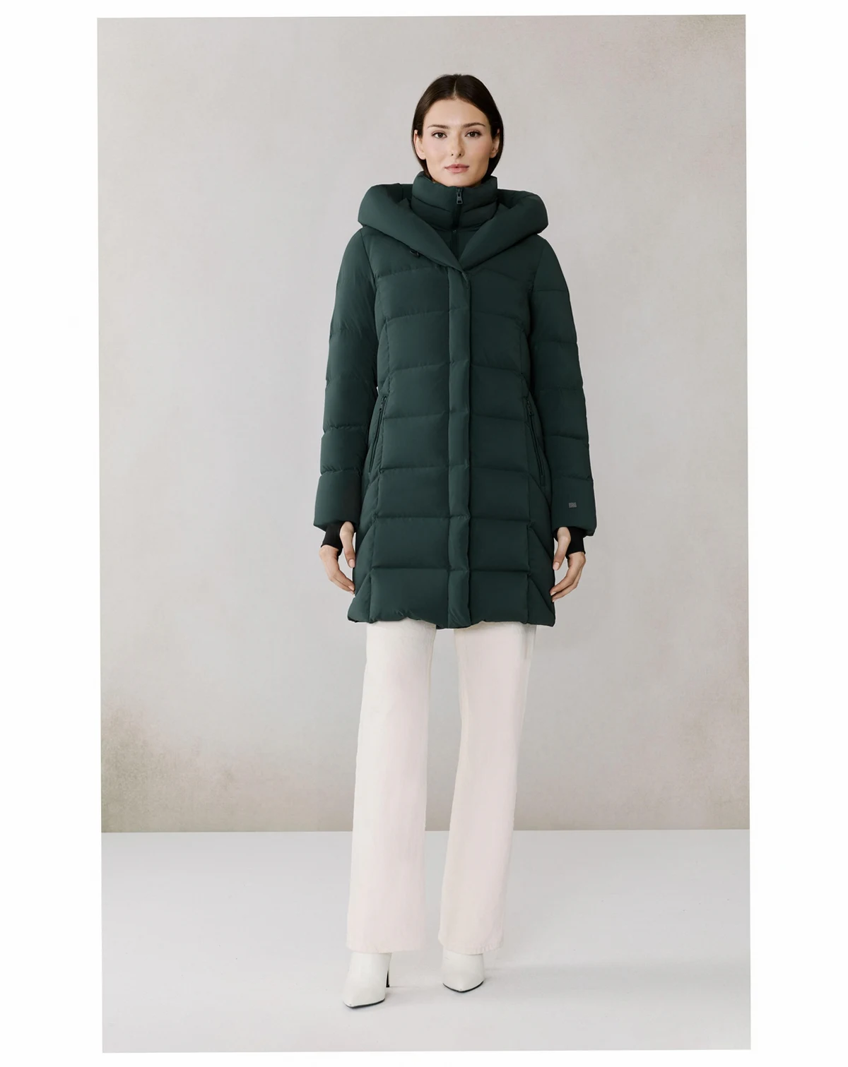 Women's Sonny-N Slim-Fit Novo Down Coat With Bib & Hood