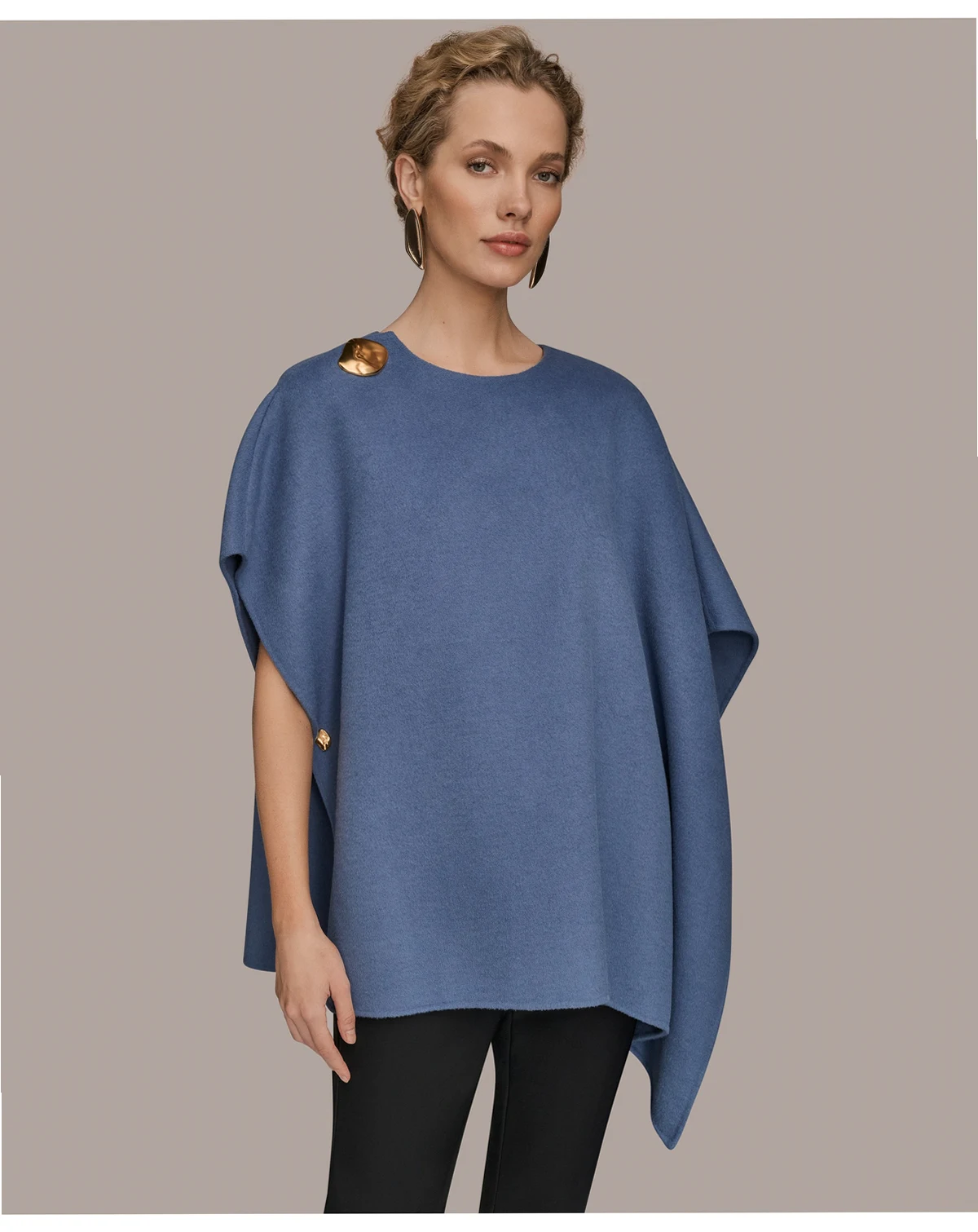 Women's Wool Blend Pull-On Cape Jacket