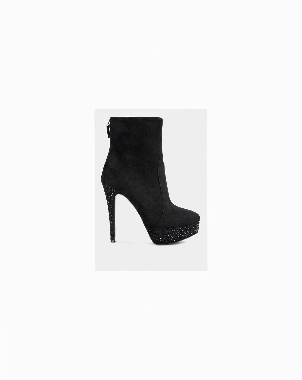 Womens Espiree Microfiber High Heeled Ankle Boots