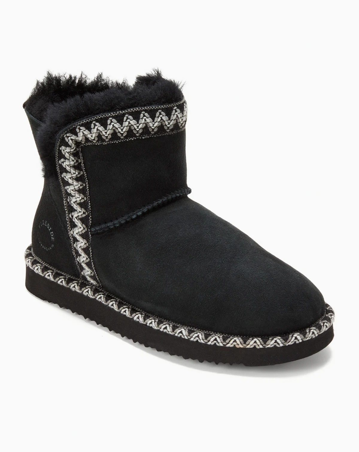 Women's Perth Genuine Shearling Fold Down Bootie with Embroidery