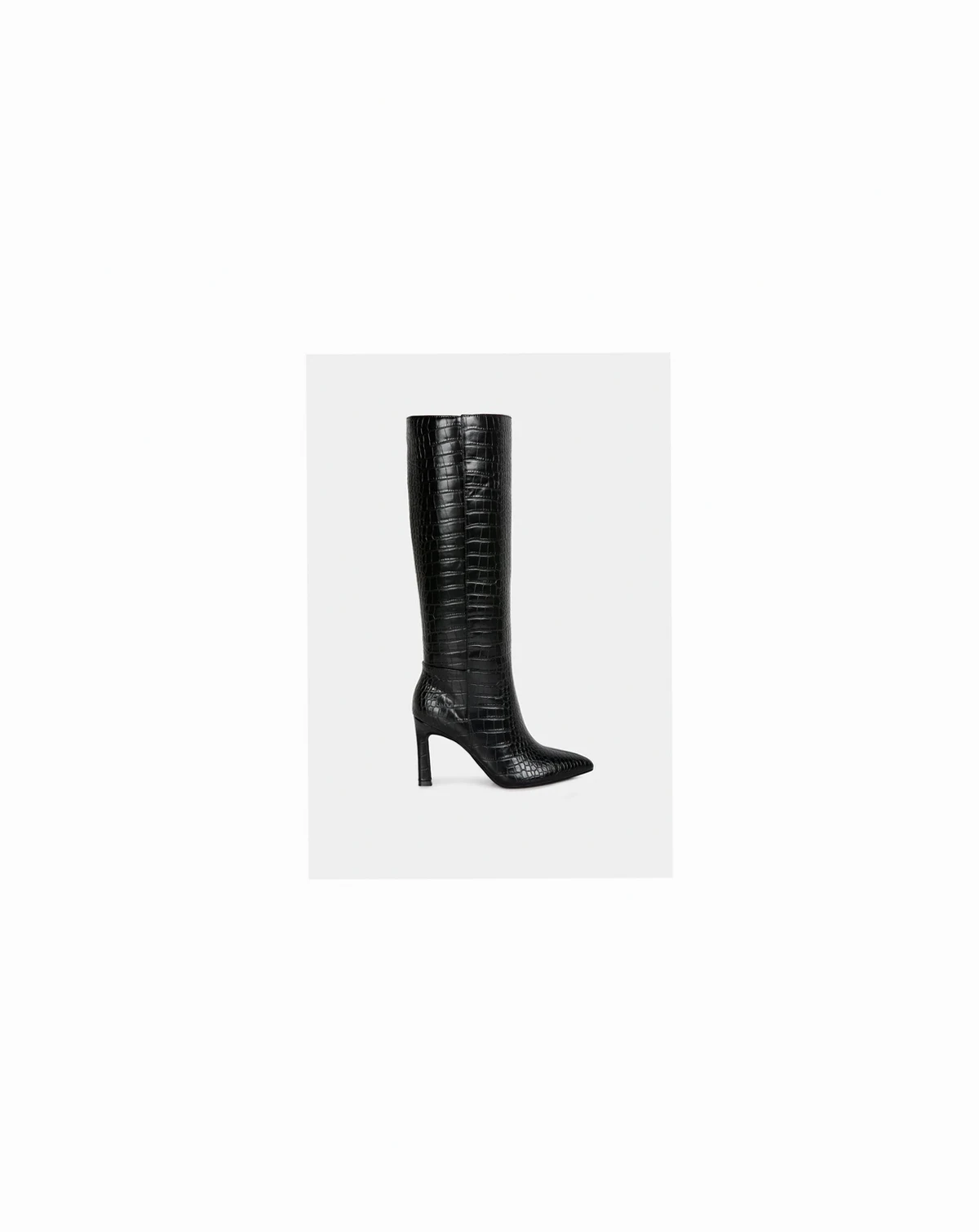 fewocious croc high heel calf boots