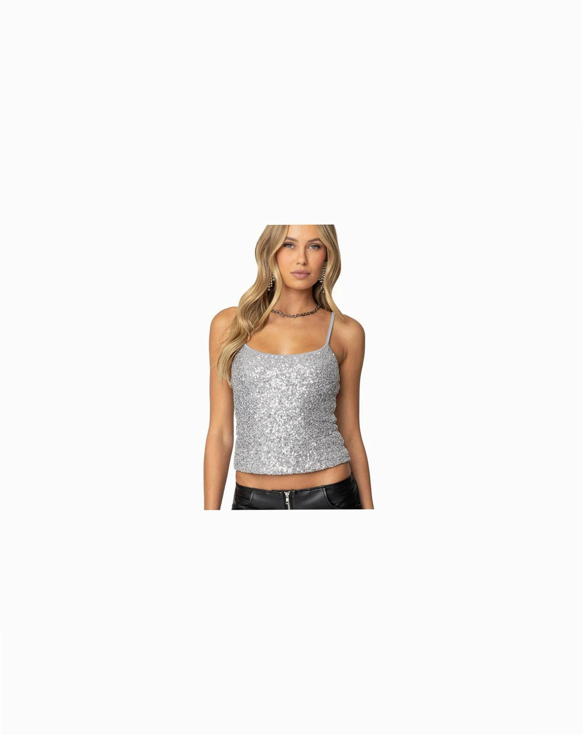 Womens Celene Sequin Tank Top