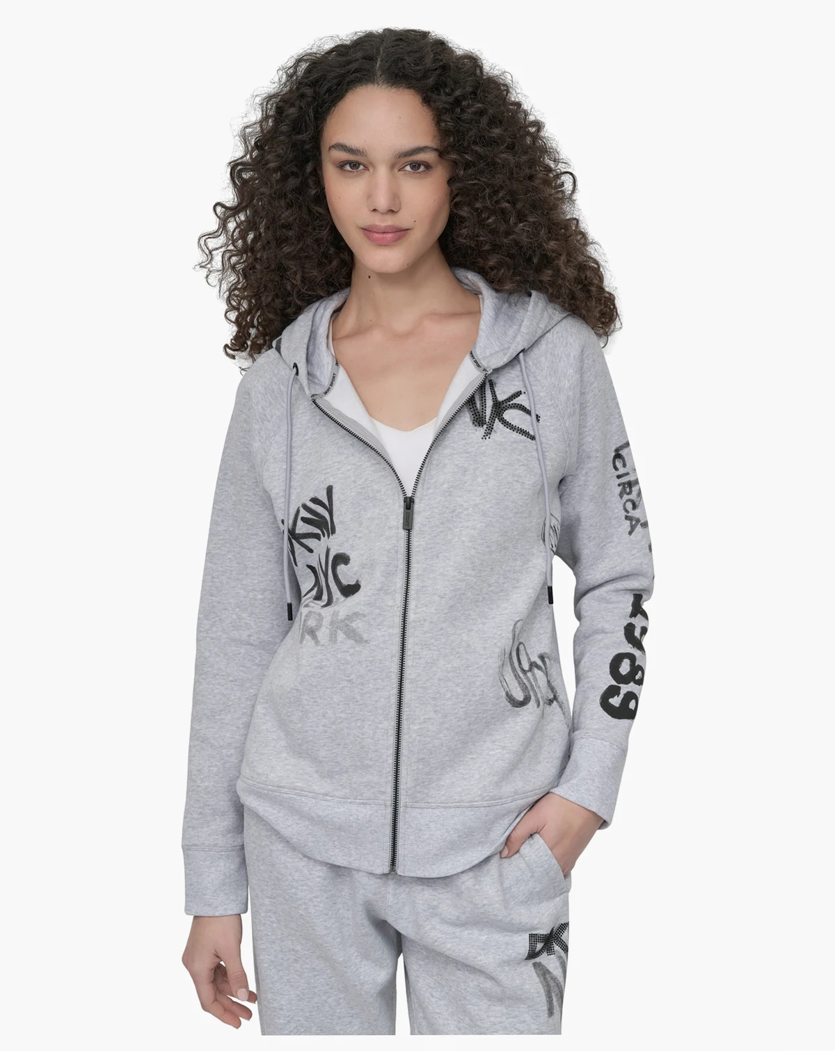 Women's Graffiti Logo Full-Zip Hoodie