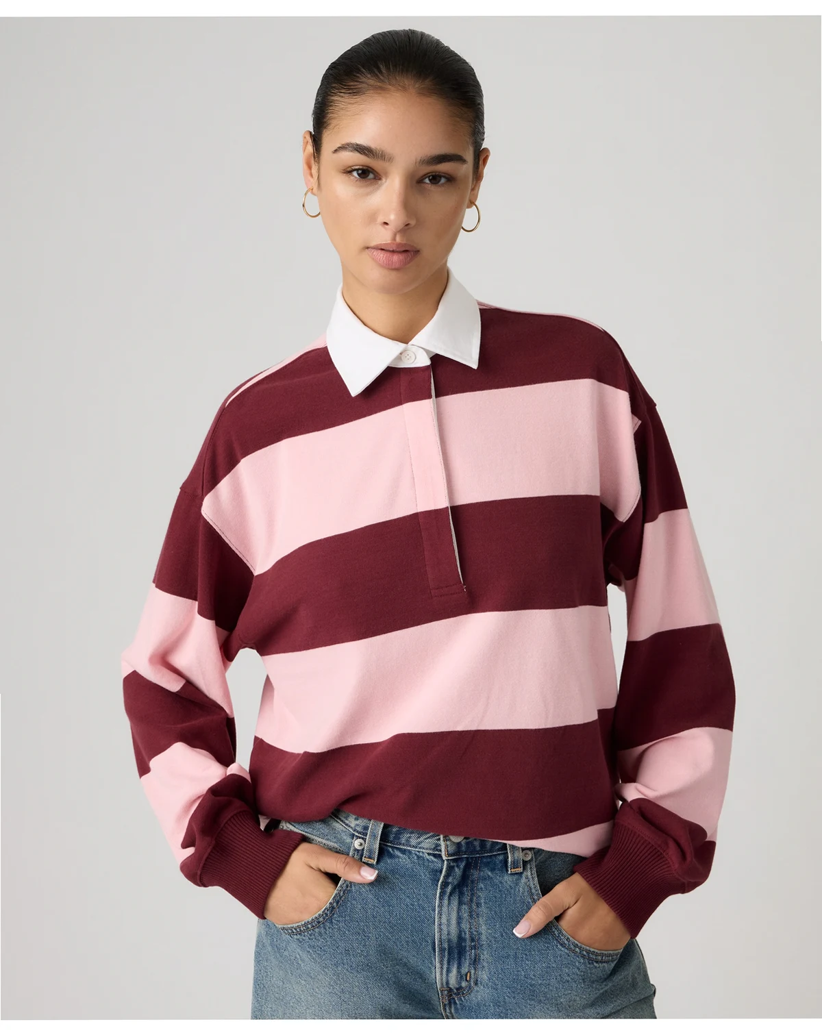 Women's Rugby Long-Sleeve Collared Top