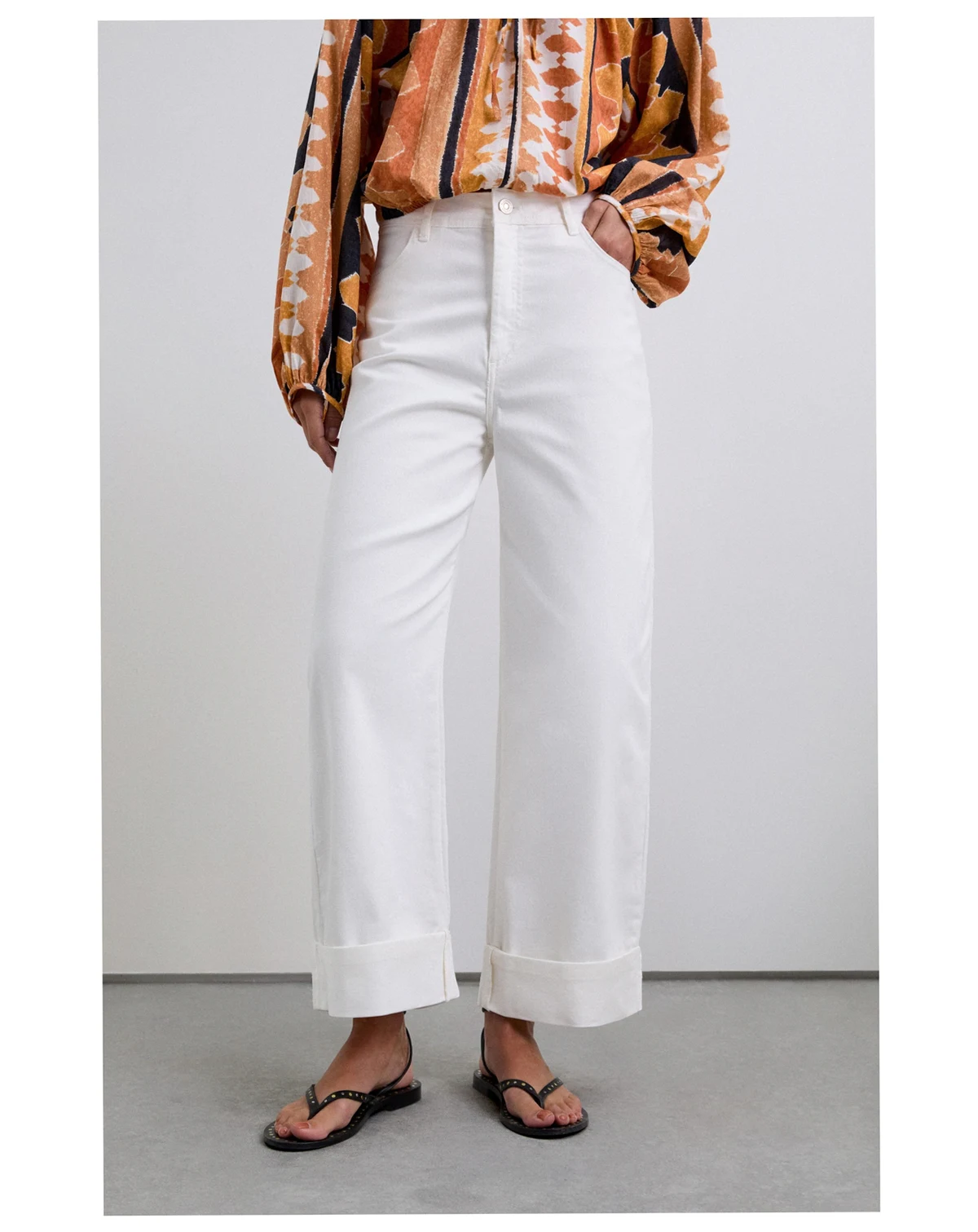 Women's Folded Denim Pant