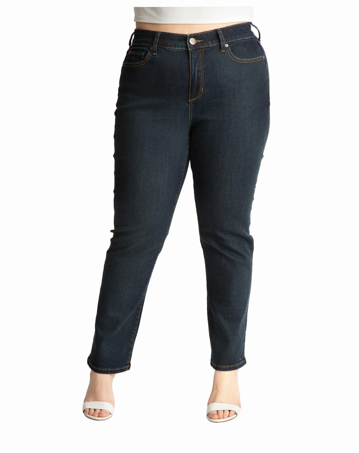 Women's Denim High Rise Straight in 30" Inseam - Isabella Jean