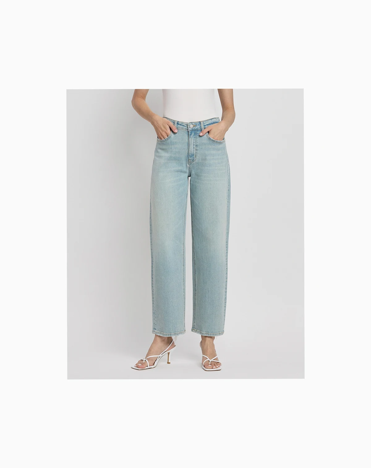 Women's High Rise Barrel Leg Jeans