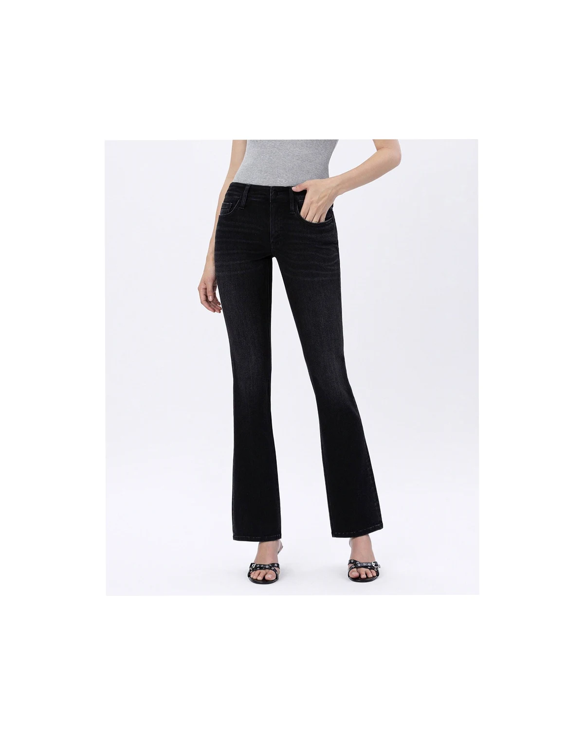 Women's Mid Rise Full Length Bootcut Jeans