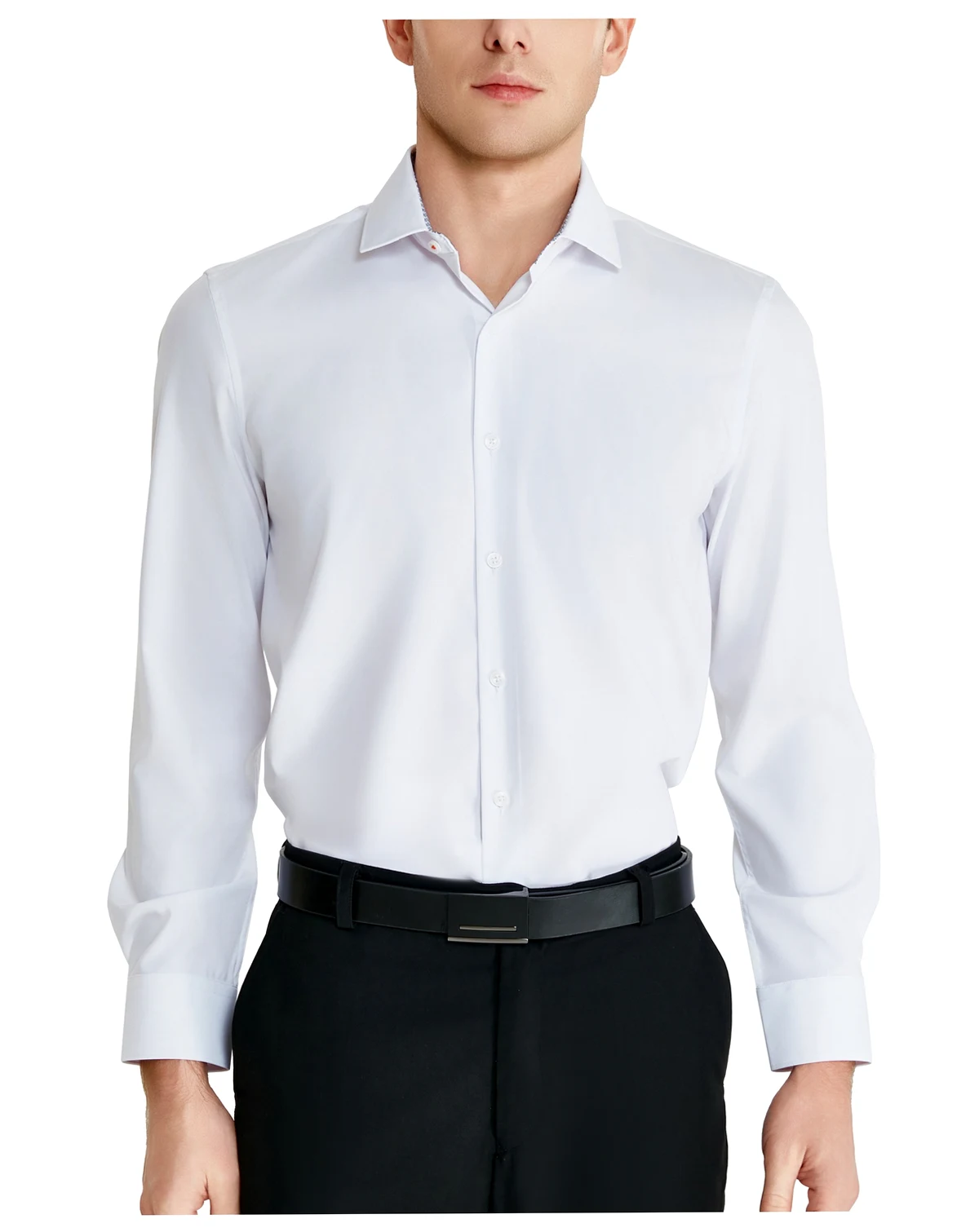 Men's Slim-Fit Solid Poplin Dress Shirt
