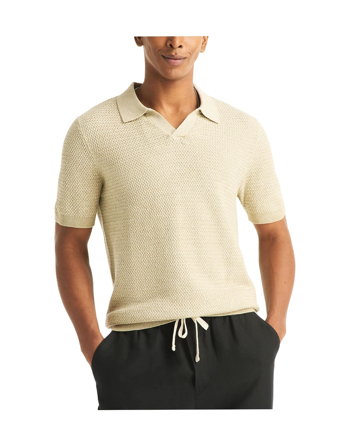 Men's Short-Sleeves Sweater Polo Shirt