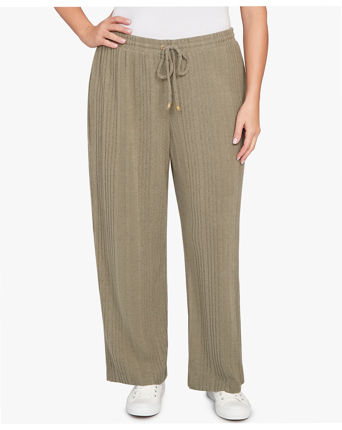 Plus Size Solid Texture Hatchi Pants