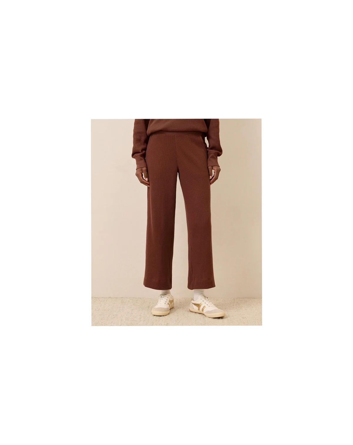 Women's Thermal Waffle Wide Leg Pant