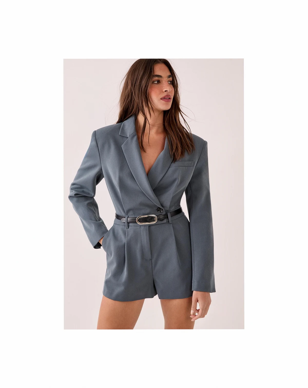 Women's Tailored Button Detail Romper