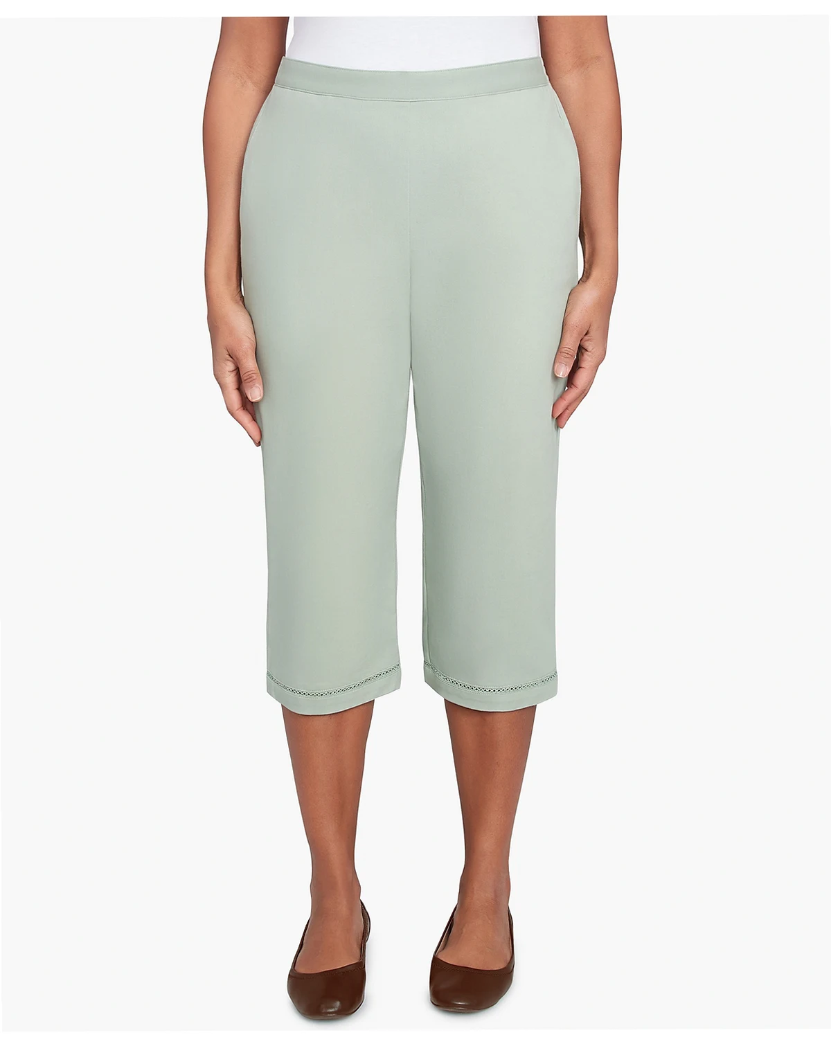 Women's Santa Fe Relaxed Crochet Hem Capri Pants