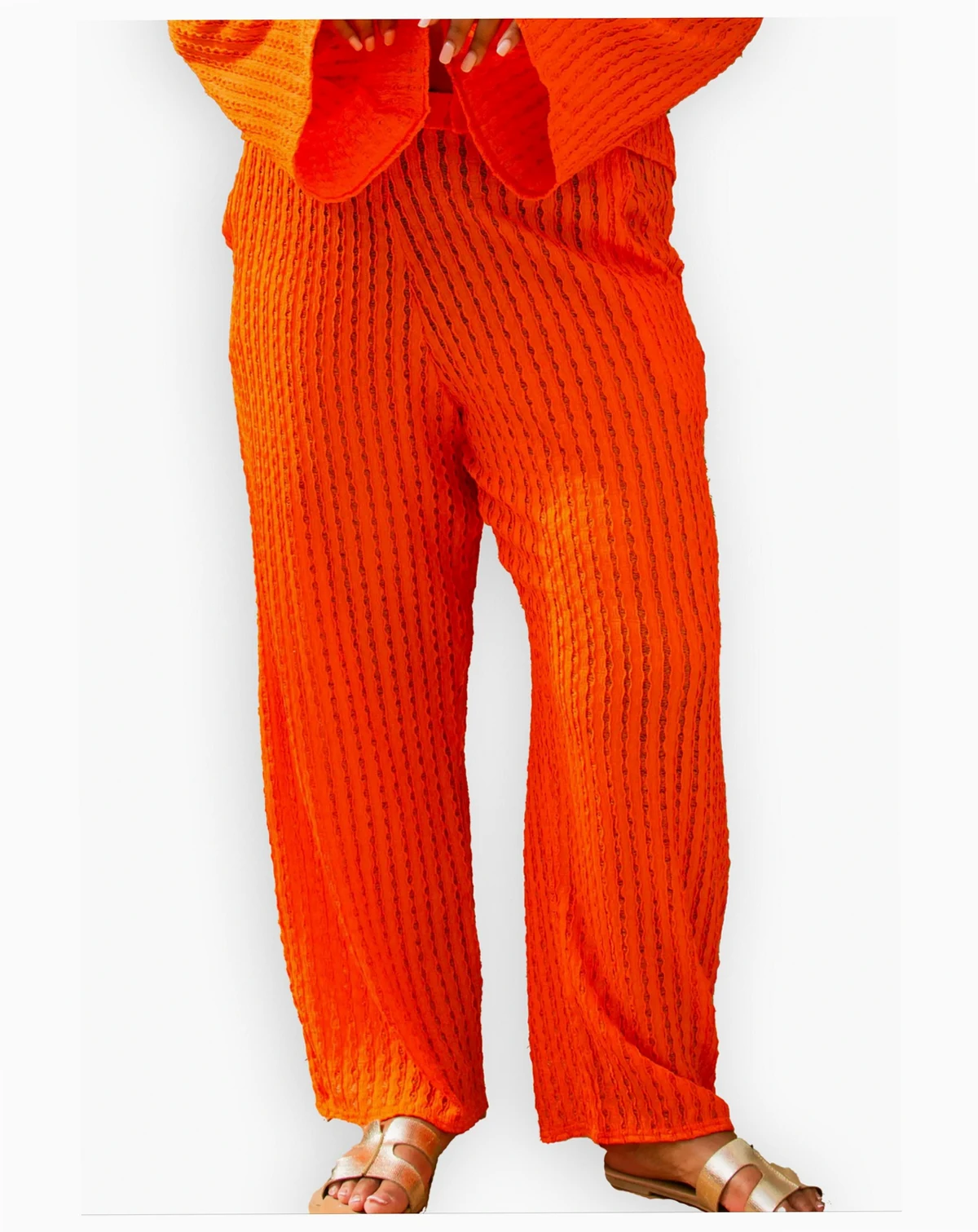 Women's Wide Leg Crochet Resort Pants