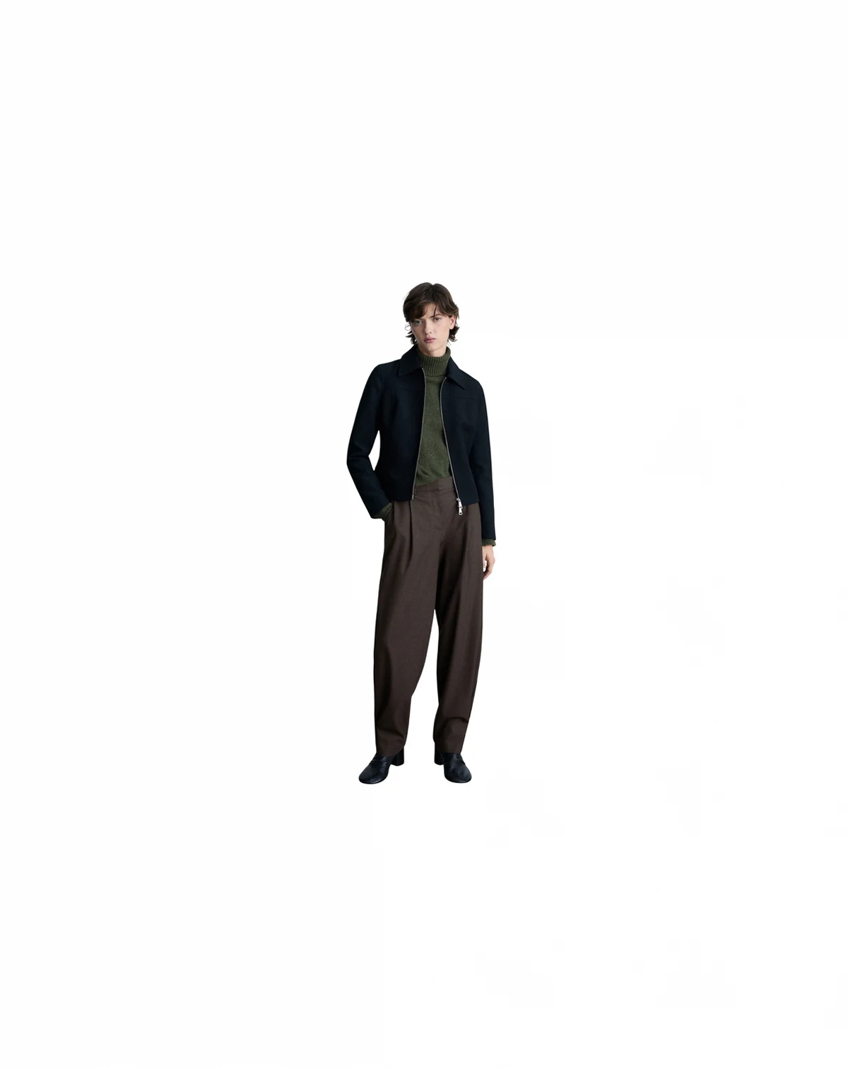 Women's Buttoned Hem Wide Leg Pants