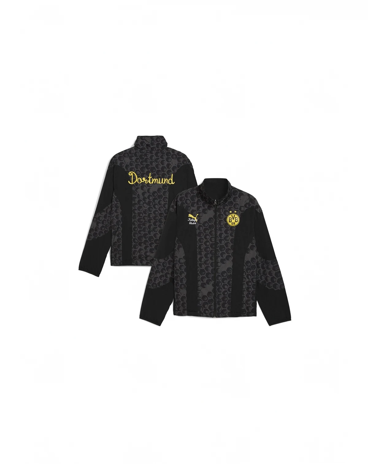 x Kid Super Men's Black Borussia Dortmund 2025 FIFA Club World Cup Reversible Full-Zip Jacket