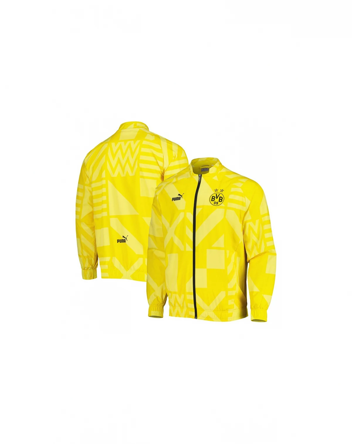 Men's Yellow Borussia Dortmund Pre-Match Raglan Full-Zip Training Jacket