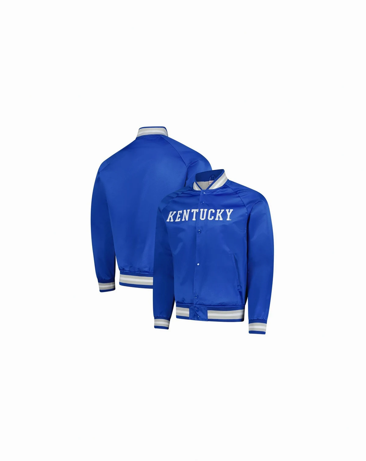 Men's Royal Kentucky Wildcats Lightweight Satin Raglan Full-Snap Jacket