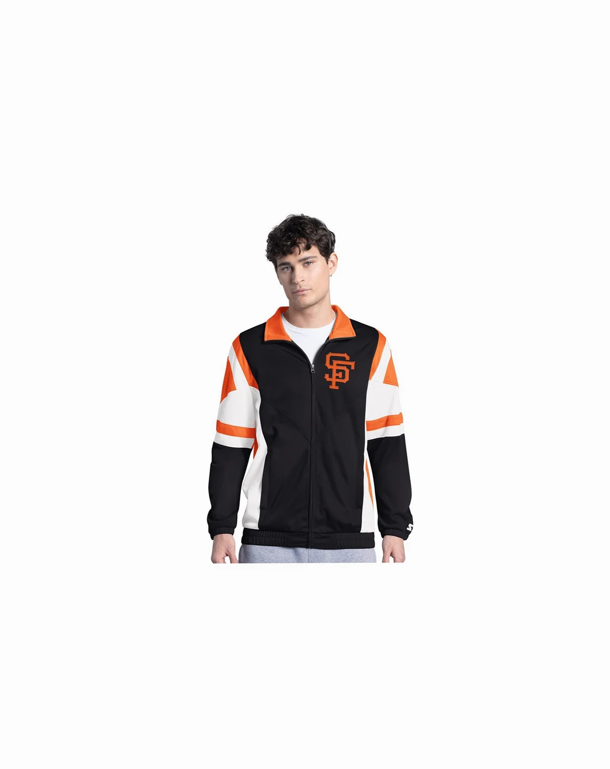 Men's  Black/Orange San Francisco Giants Contender Tricot Full-Zip Track Jacket