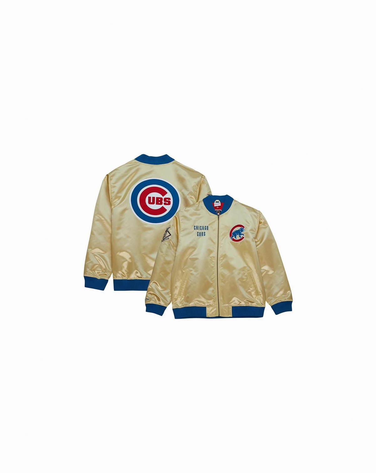 Men's Gold Chicago Cubs OG 2.0 Lightweight Satin Full-Zip Jacket